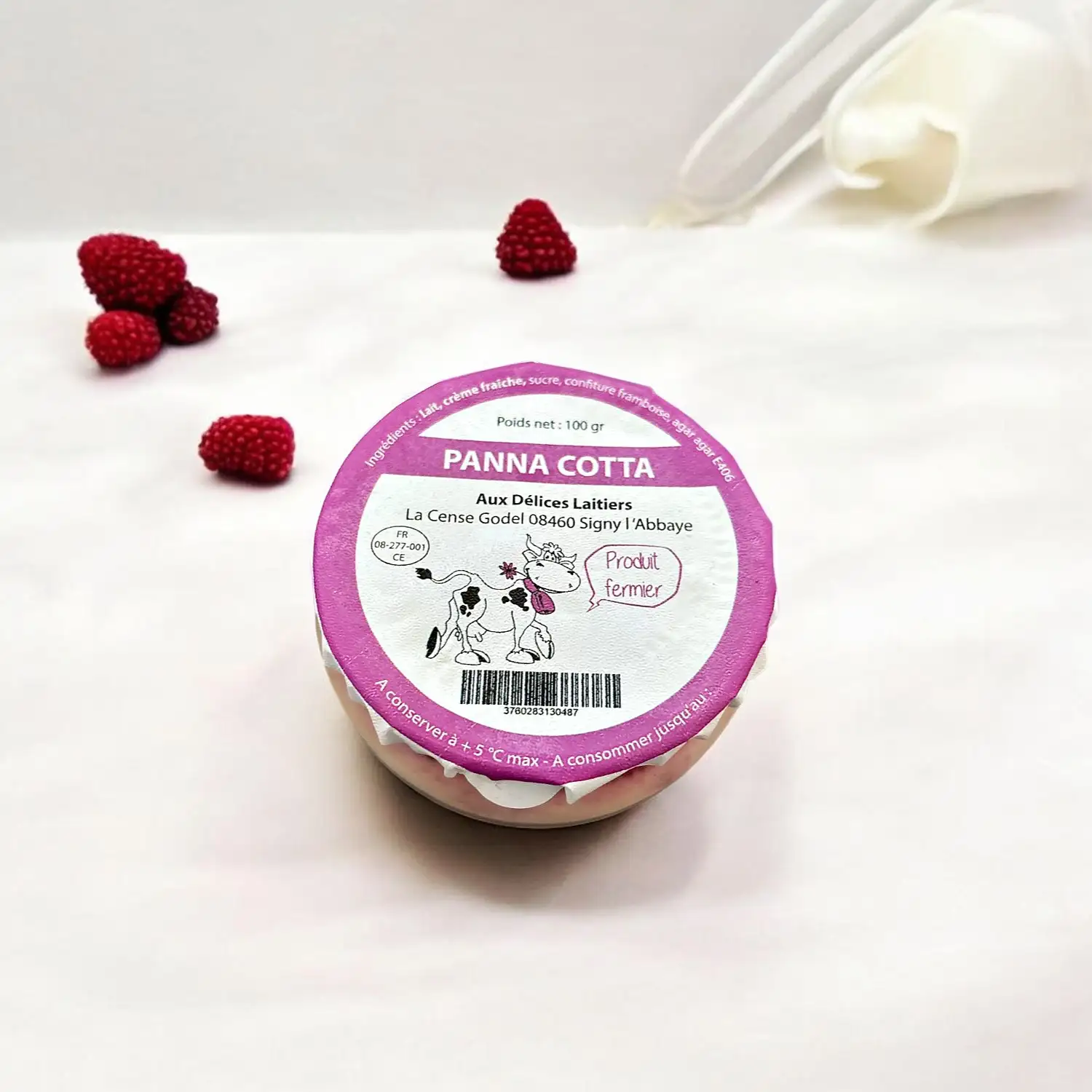 panna cotta à la framboise