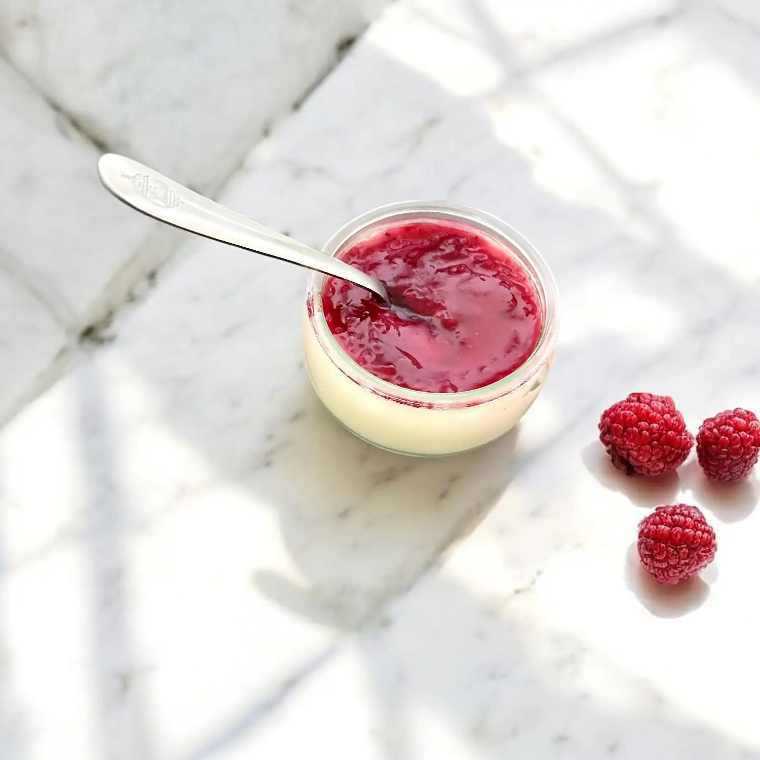 panna cotta à la framboise